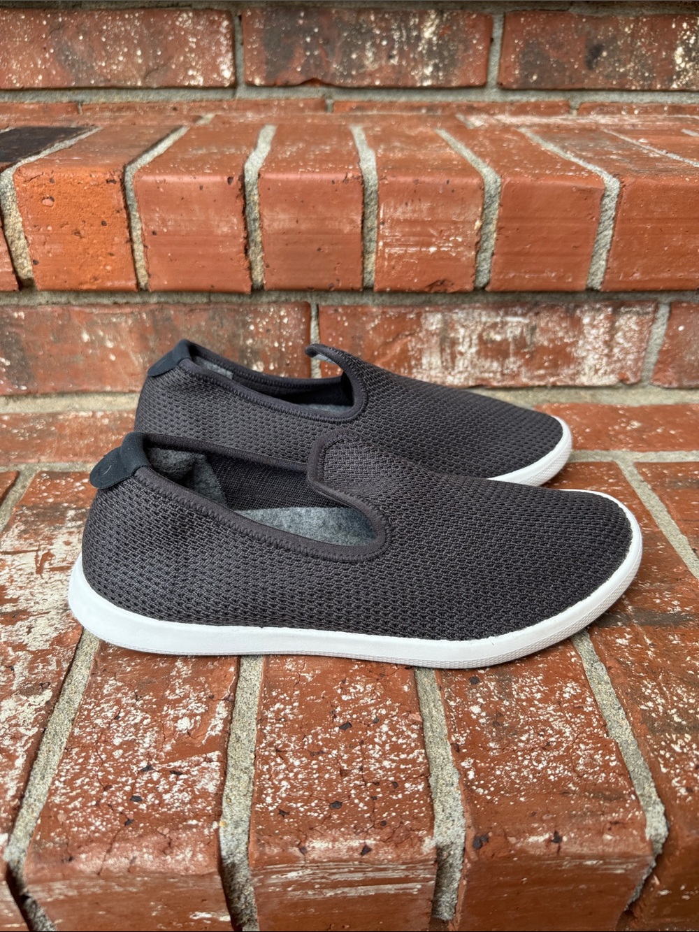 Allbirds Tree Lounger Black Grey Charcoal Slip On Comfort Shoes Women's Size 8
